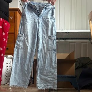 American Eagle Outfitters Light Wash Straight Leg Jeans